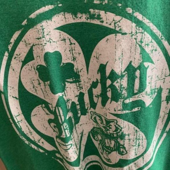 Wisconsin Irish Bucky Tee Shirt - Picture 5 of 5